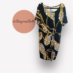 Cajun print wrap dress